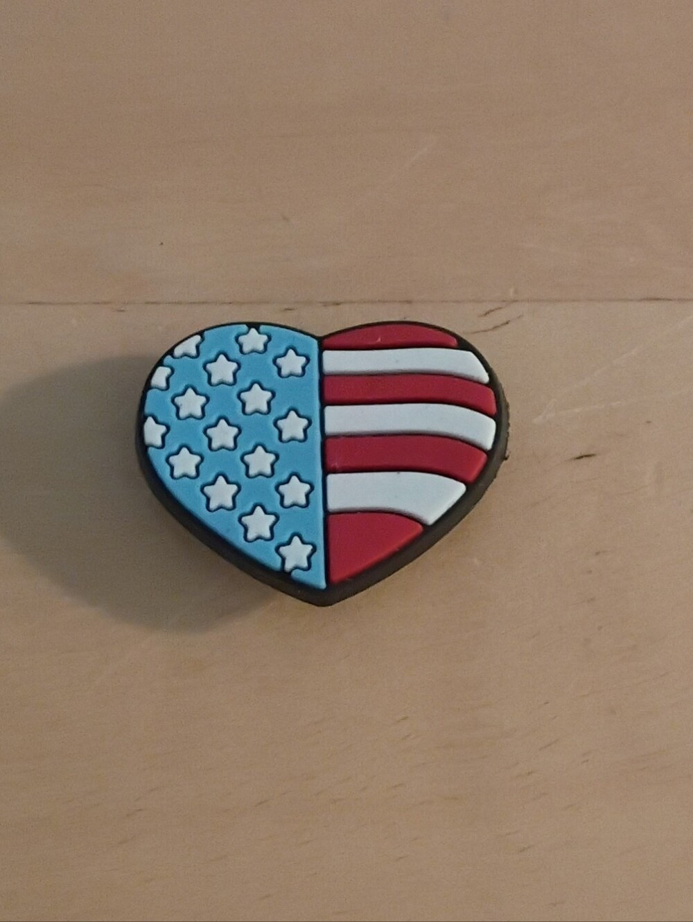 10 for $10 Jibbitz Croc Charms - Red White Blue Heart w/ Stars - New Shoe Charms